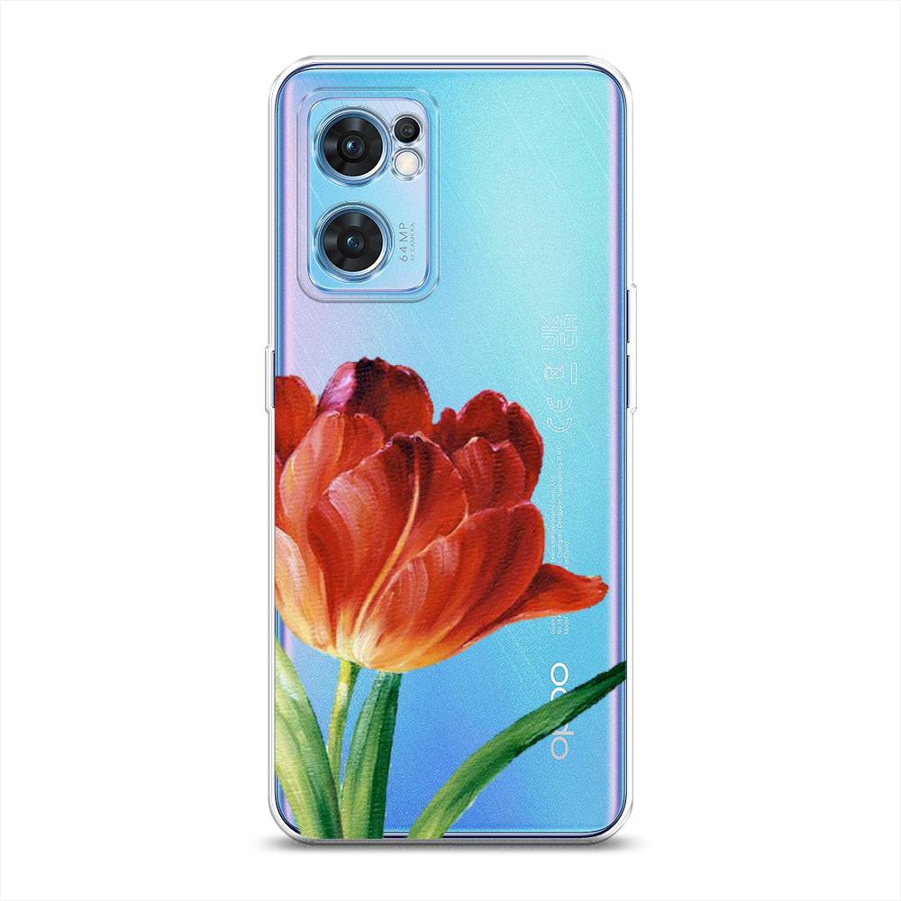 

Чехол Awog на Oppo Find X5 Lite "Красный тюльпан", Разноцветный, 259850-8
