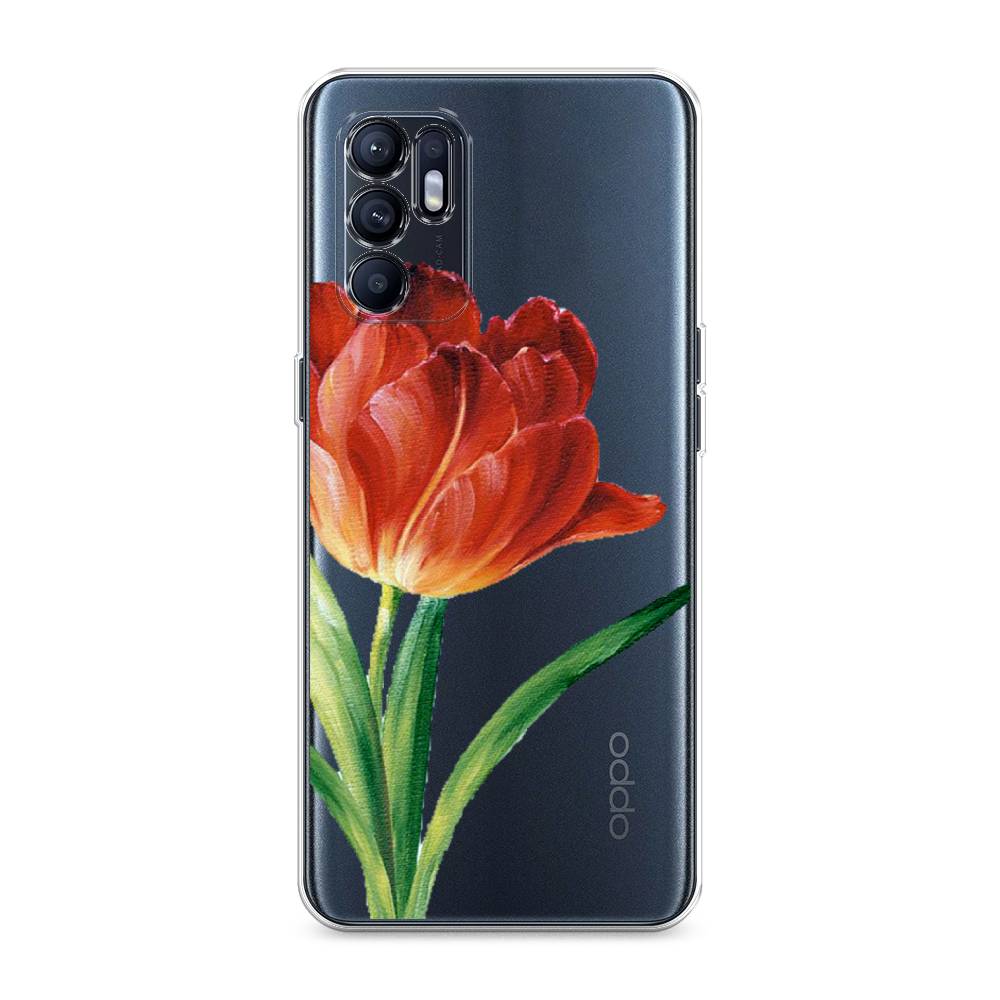 

Чехол Awog на Oppo Reno 6 4G "Красный тюльпан", Разноцветный, 257850-8