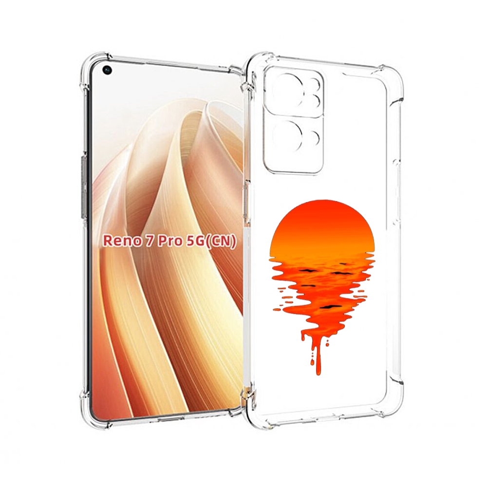 

Чехол MyPads оранжевый закат на воде для OPPO Reno7 Pro 5G, Прозрачный, Tocco