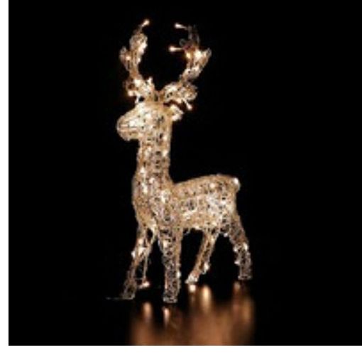 Фигурка Олень новогодний Ad trend NY металл с подсветкой 41x34x68 см