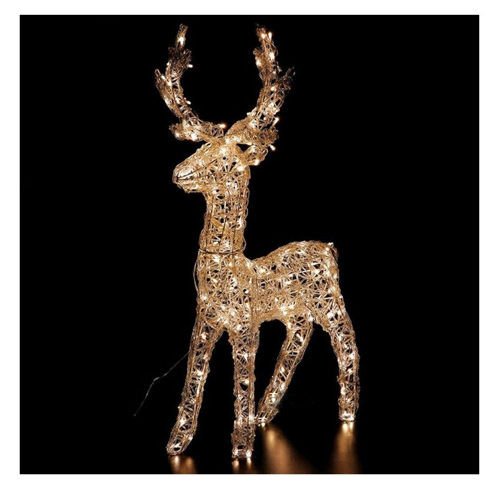 Фигурка Олень новогодний Ad trend NY металл с теплой белой подсветкой 95x71x158 см