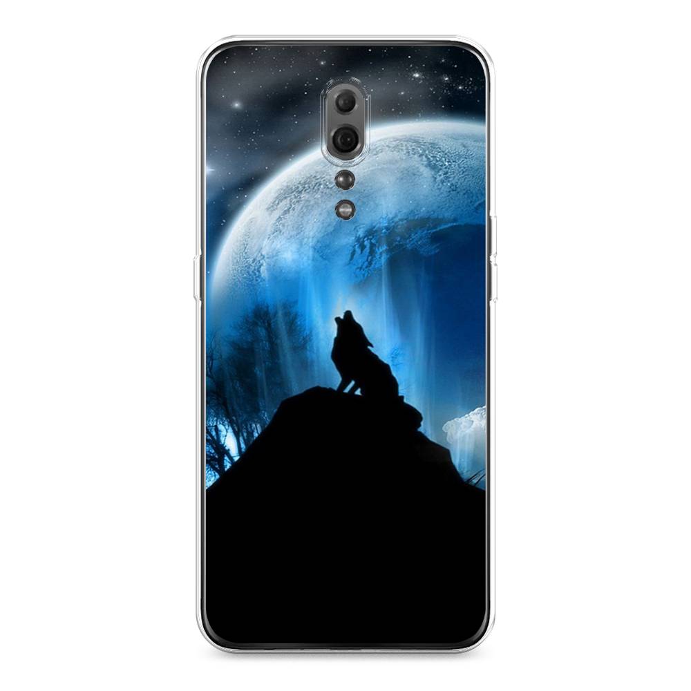 

Чехол для Oppo Reno Z "Волк 2", Синий;черный;белый, 250950-1