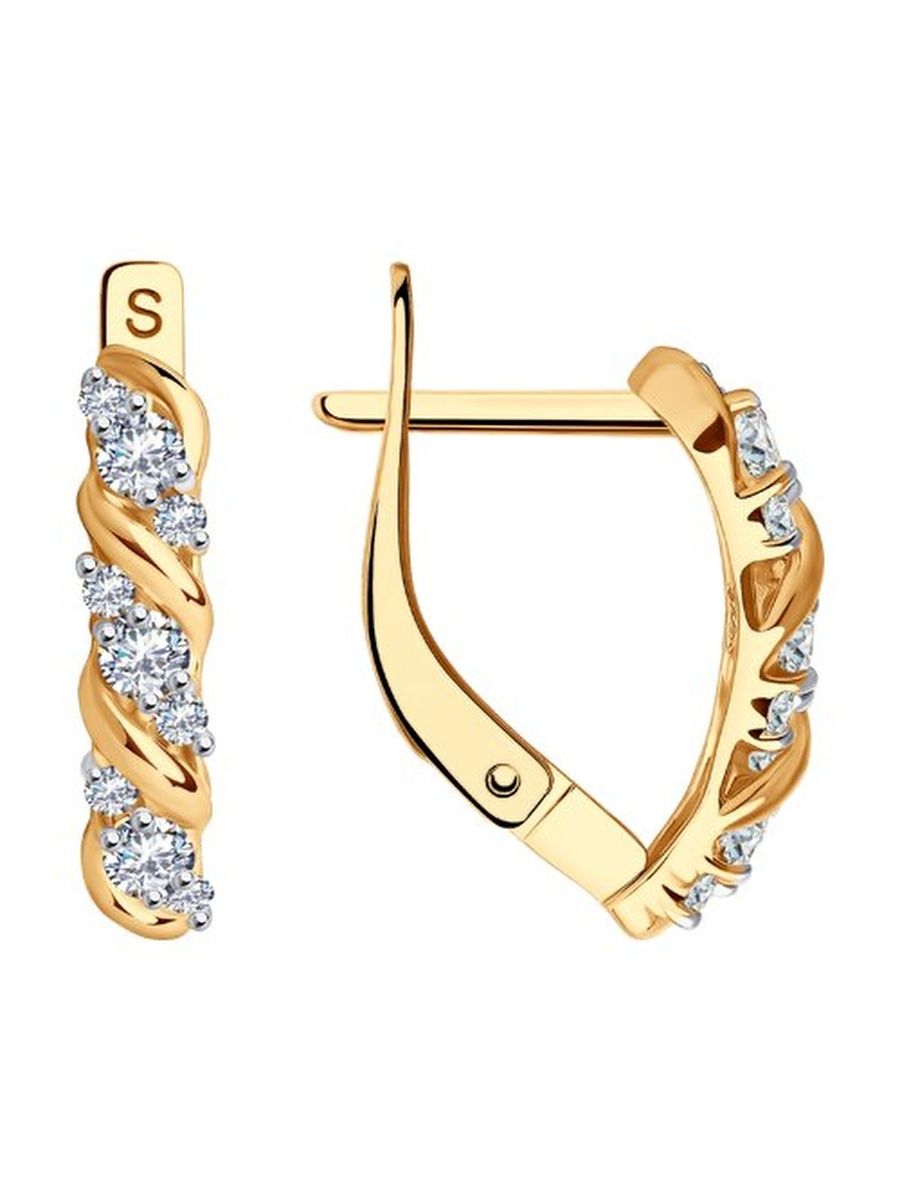 

Серьги из золота TEO MAORI 828157, фианит, 828157