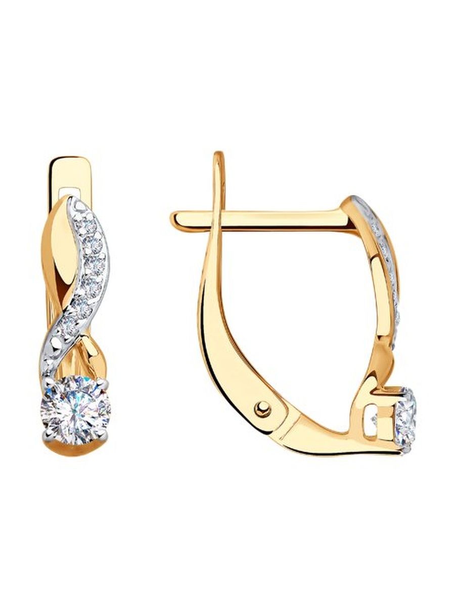 

Серьги из золота TEO MAORI 828217, фианит, 828217