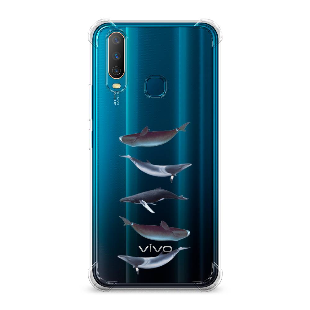 фото Противоударный силиконовый чехол "киты арт 2" на vivo y12 awog