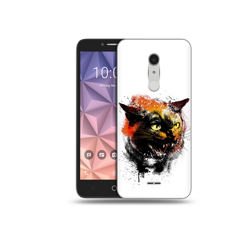 

Чехол MyPads Tocco для Alcatel A3 XL сиамский кот, Прозрачный, Tocco