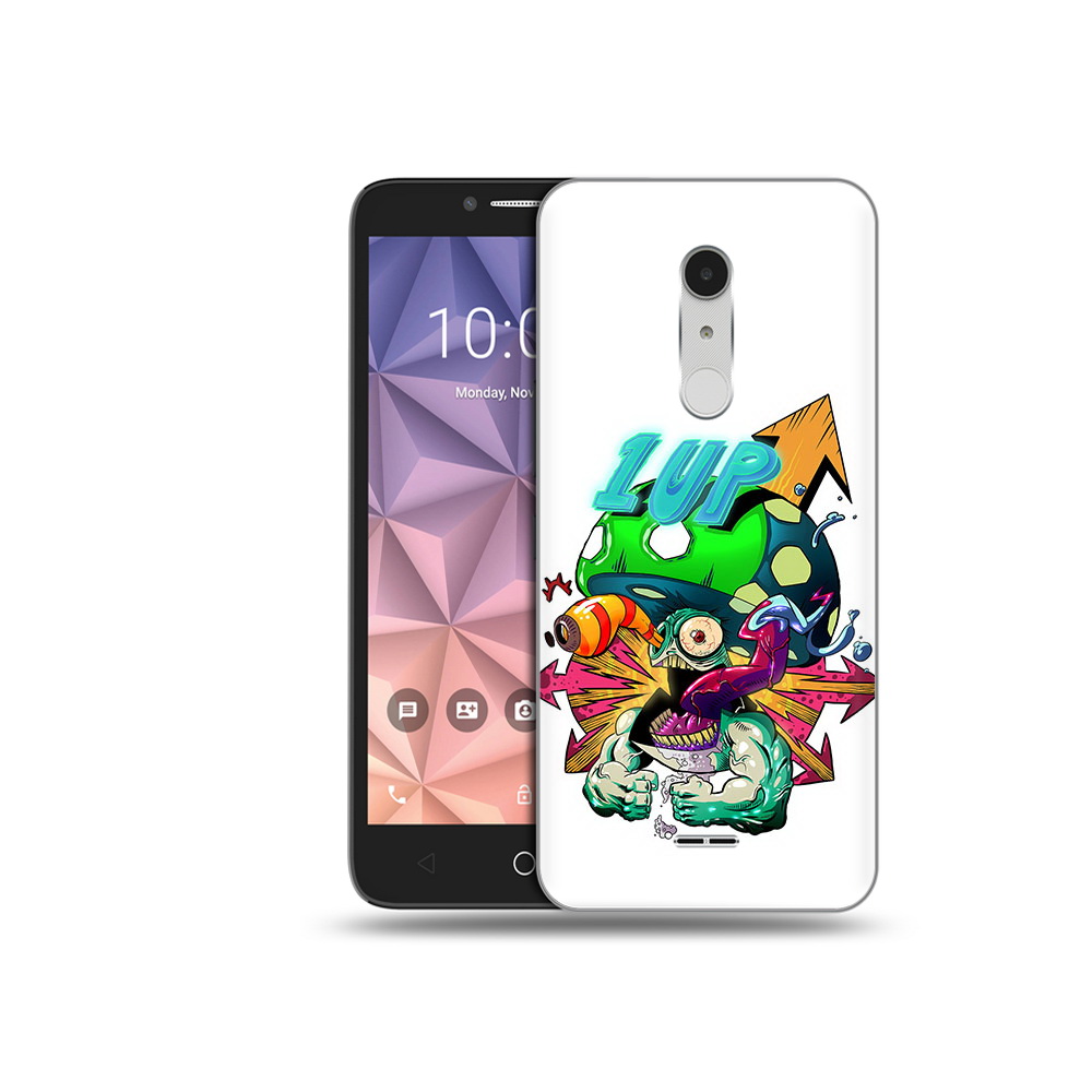 

Чехол MyPads Tocco для Alcatel A3 XL сильный гриб абстракция, Прозрачный, Tocco