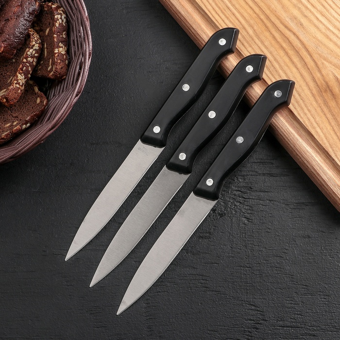 

Набор ножей "Ночь", 3 шт, черный