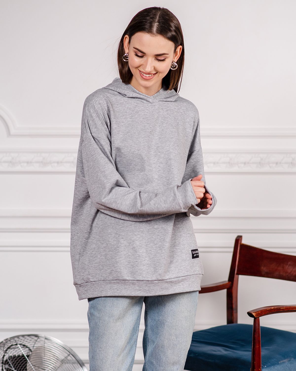 

Худи женское SAHAR Art lab OHZ серое 42-46 RU, Серый, OHZ