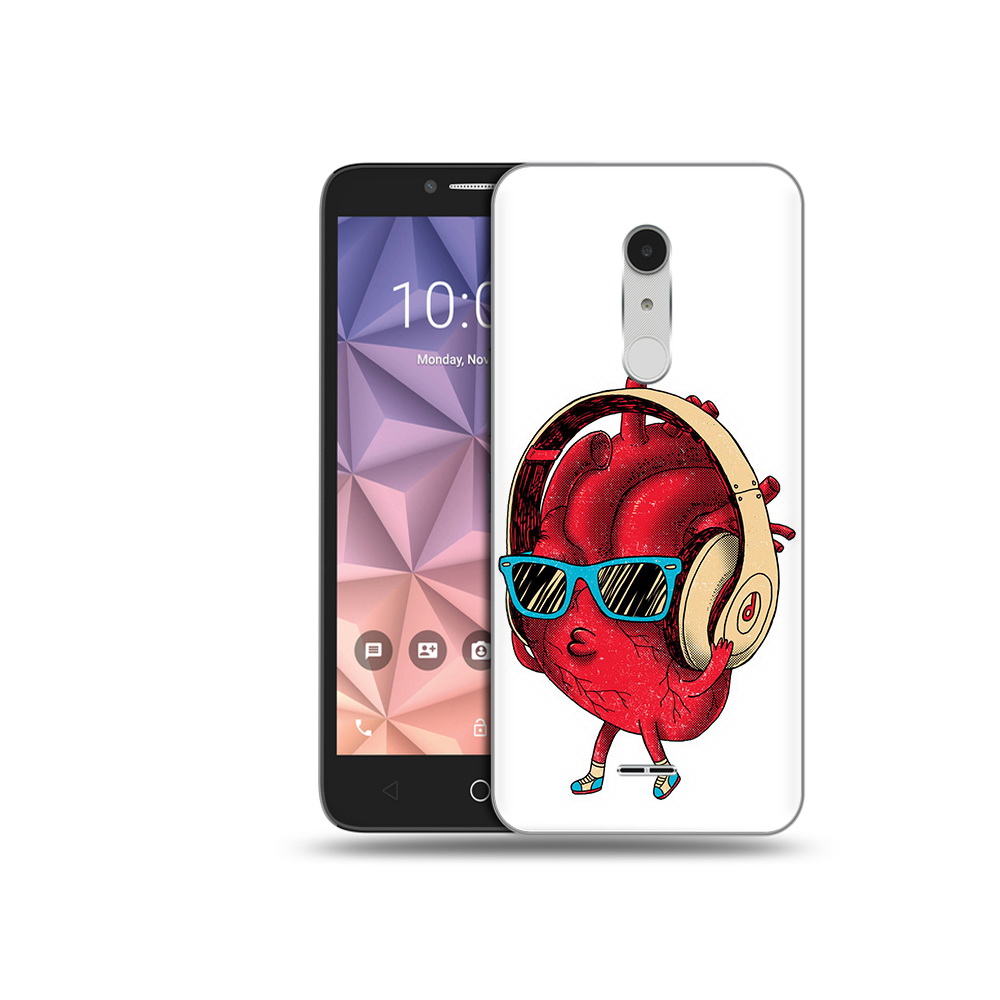 

Чехол MyPads Tocco для Alcatel A3 XL слушай сердце, Прозрачный, Tocco