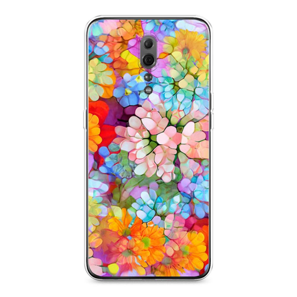 

Чехол для Oppo Reno Z "Цветы витраж", Оранжевый;розовый;голубой, 250950-3