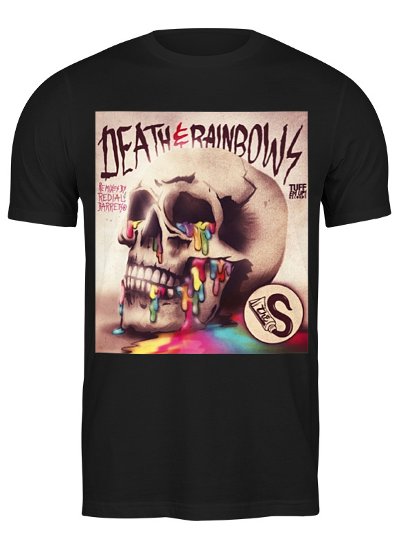 

Футболка мужская Printio Death & rainbows черная 2XL, Черный, Death & rainbows