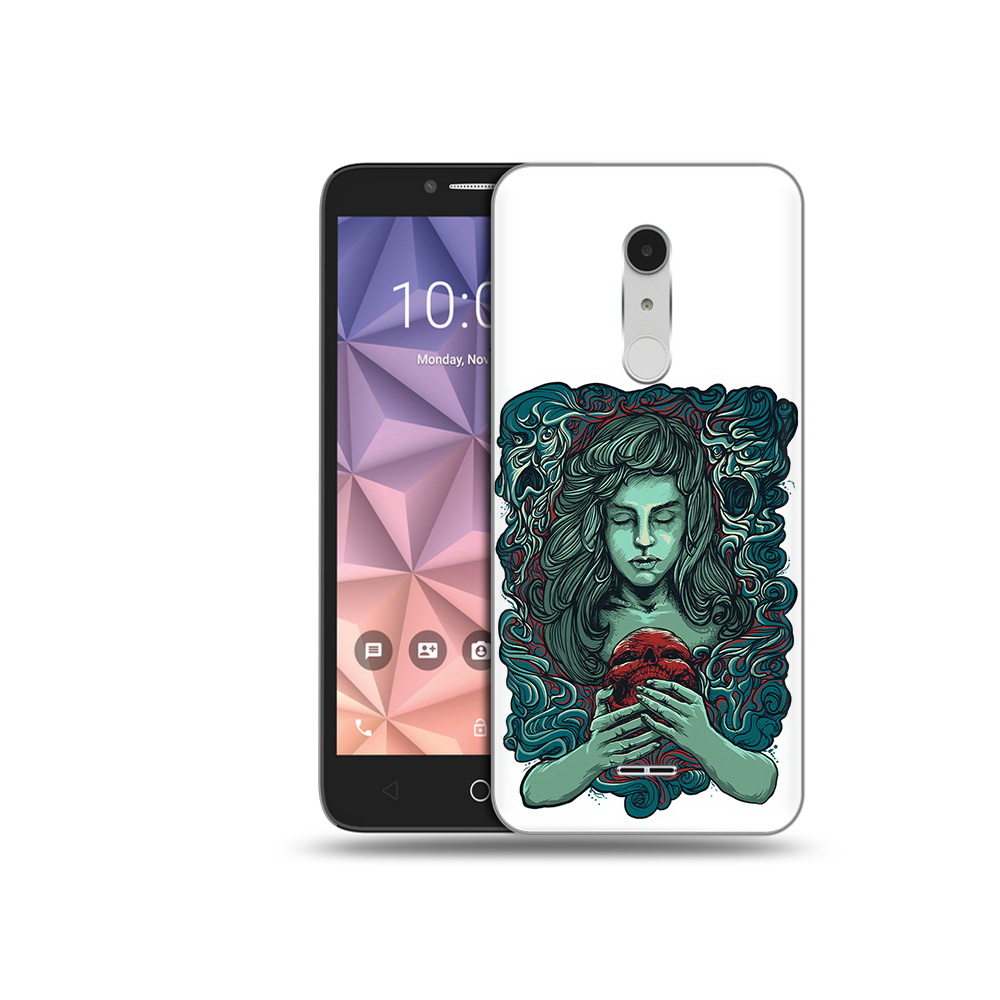 

Чехол MyPads Tocco для Alcatel A3 XL спящая девушка, Прозрачный, Tocco
