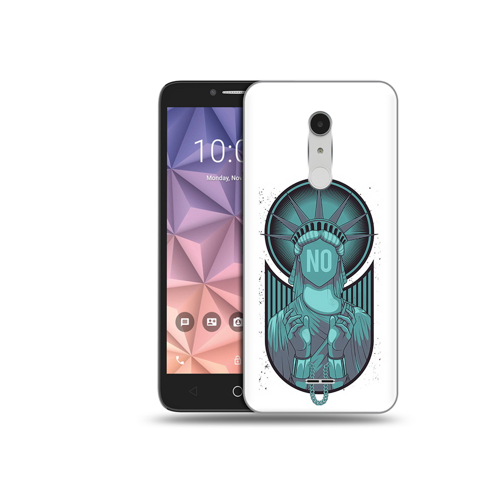 

Чехол MyPads Tocco для Alcatel A3 XL статуя свободы зеленый, Прозрачный, Tocco