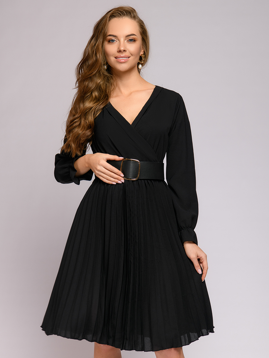 

Платье женское 1001dress 0112001-30043 черное 44, 0112001-30043