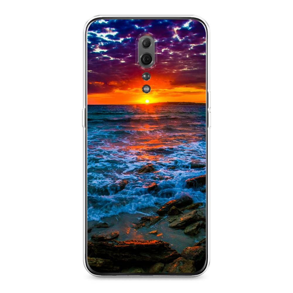 

Чехол для Oppo Reno Z "Закат 1", Оранжевый;синий, 250950-2