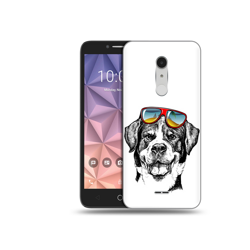 

Чехол MyPads Tocco для Alcatel A3 XL счастливая собака, Прозрачный, Tocco
