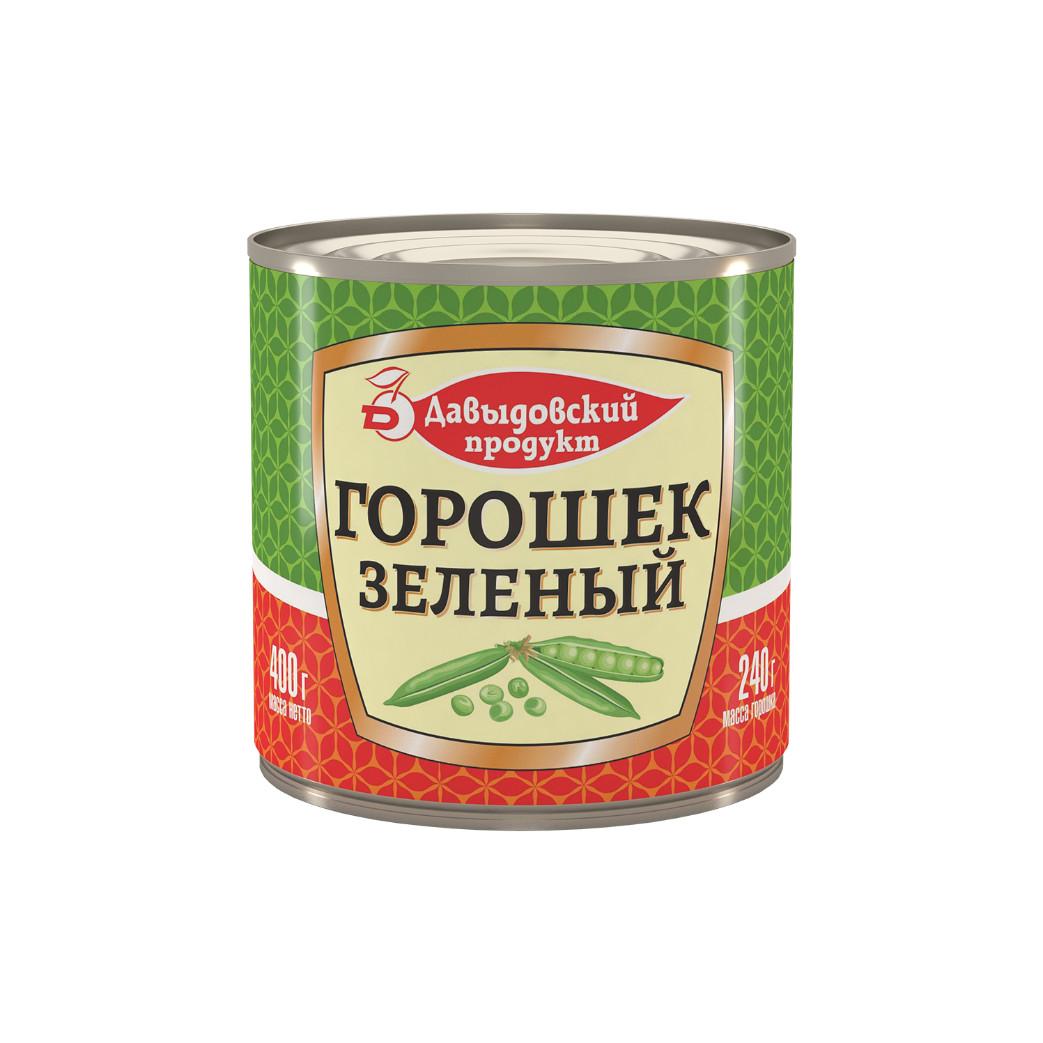 

Горошек Давыдовский продукт зеленый консервированный 400 г