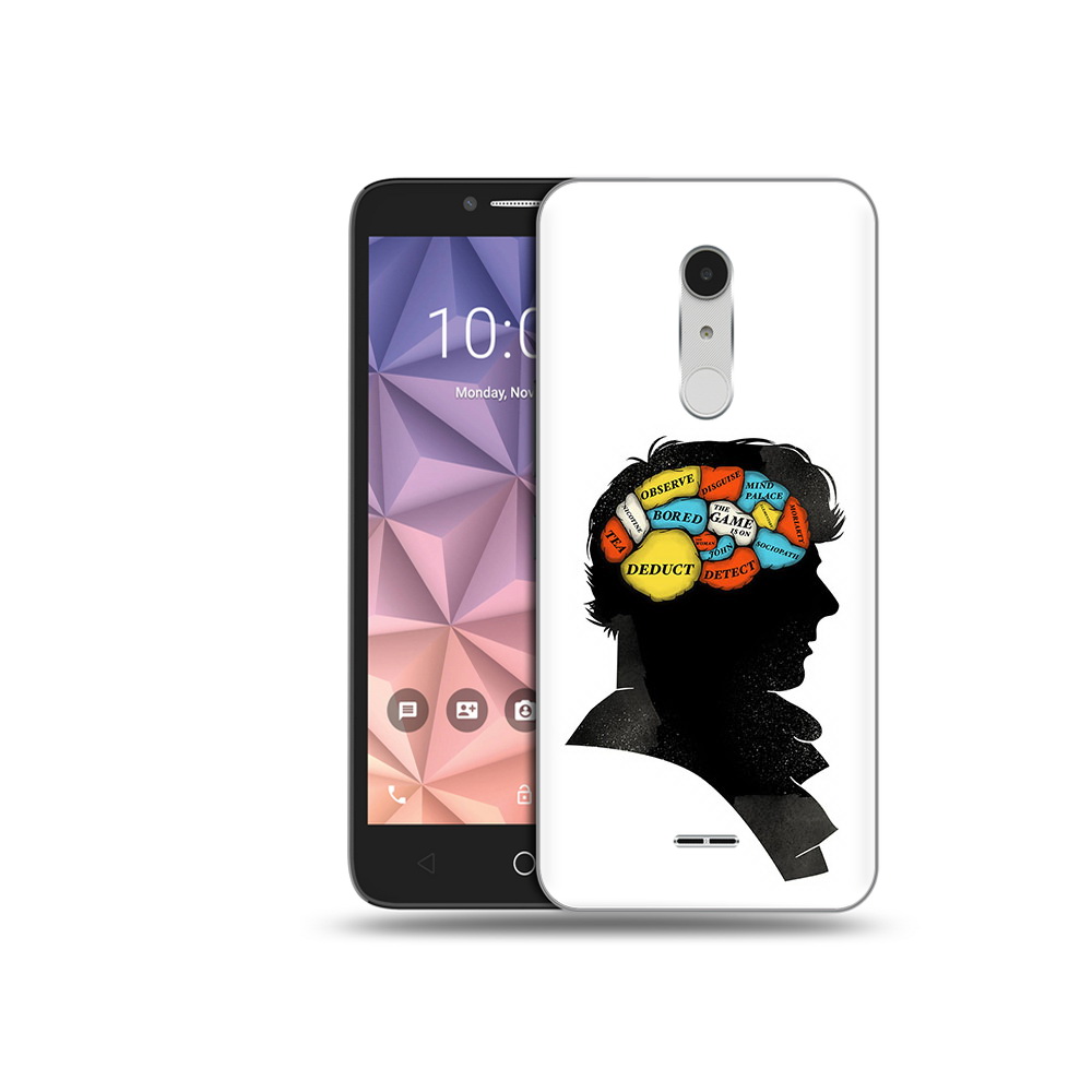 

Чехол MyPads Tocco для Alcatel A3 XL темный рисунок, Прозрачный, Tocco
