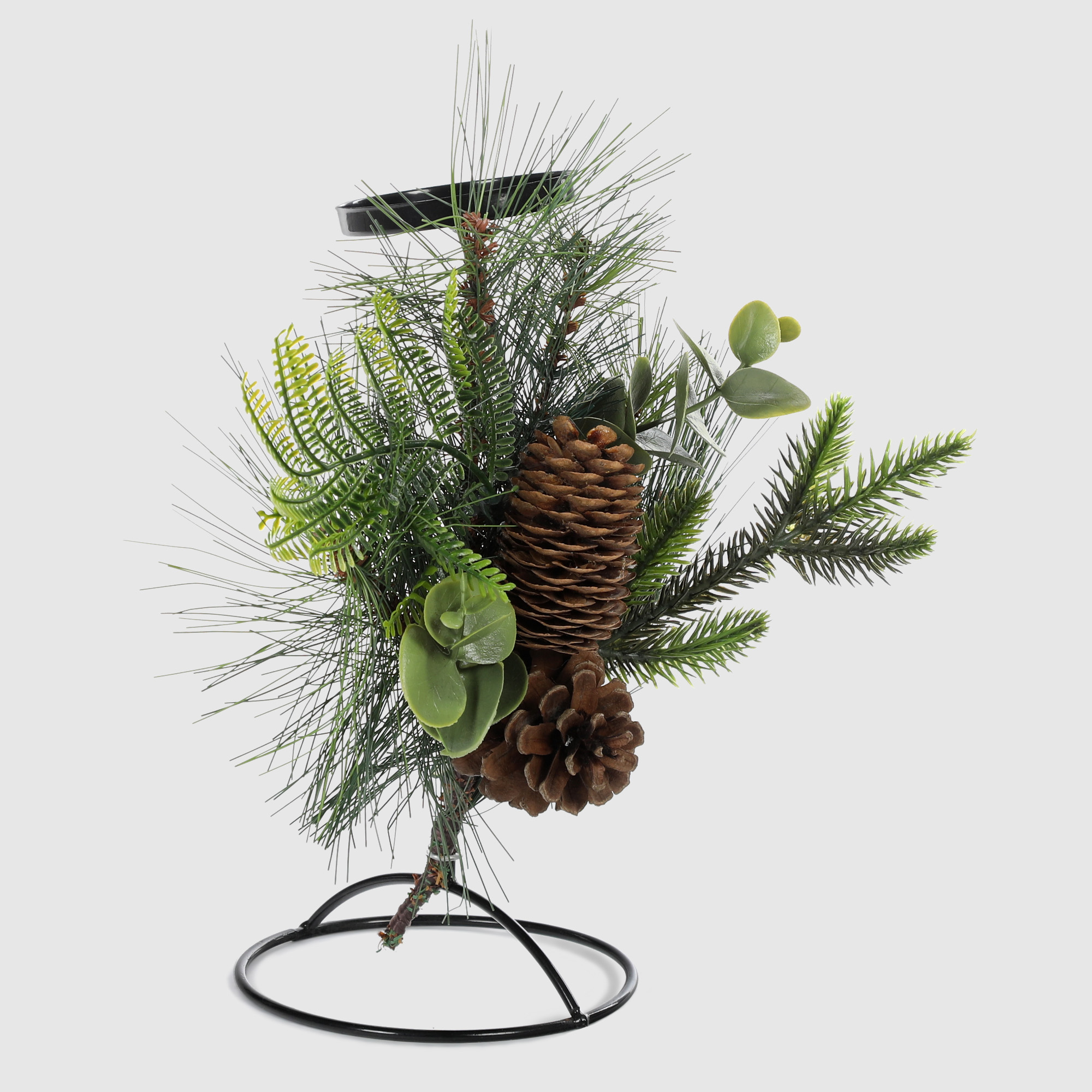 

Подсвечник Due Esse Christmas Ветки зеленый сталь 30 см