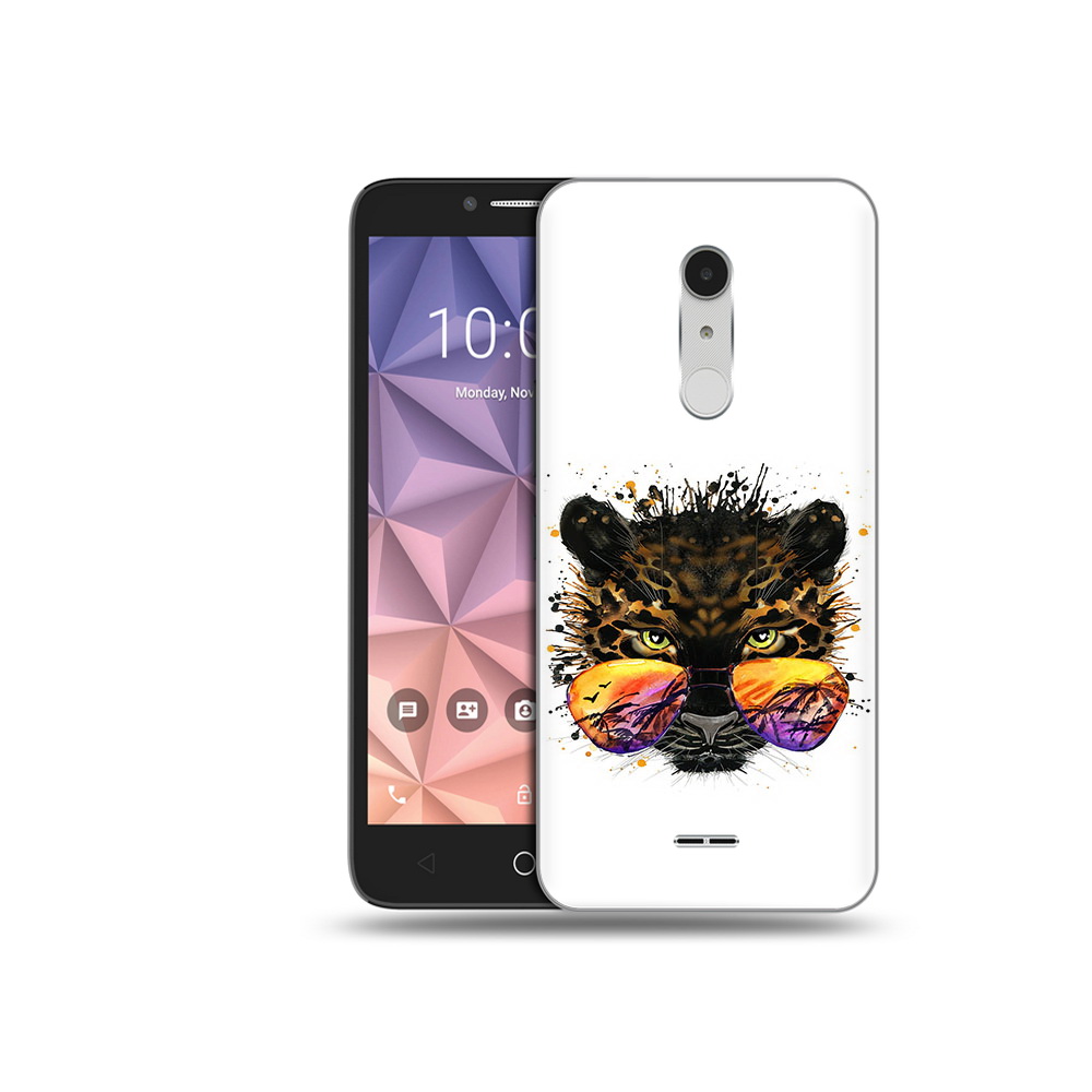 

Чехол MyPads Tocco для Alcatel A3 XL тропический леопард, Прозрачный, Tocco