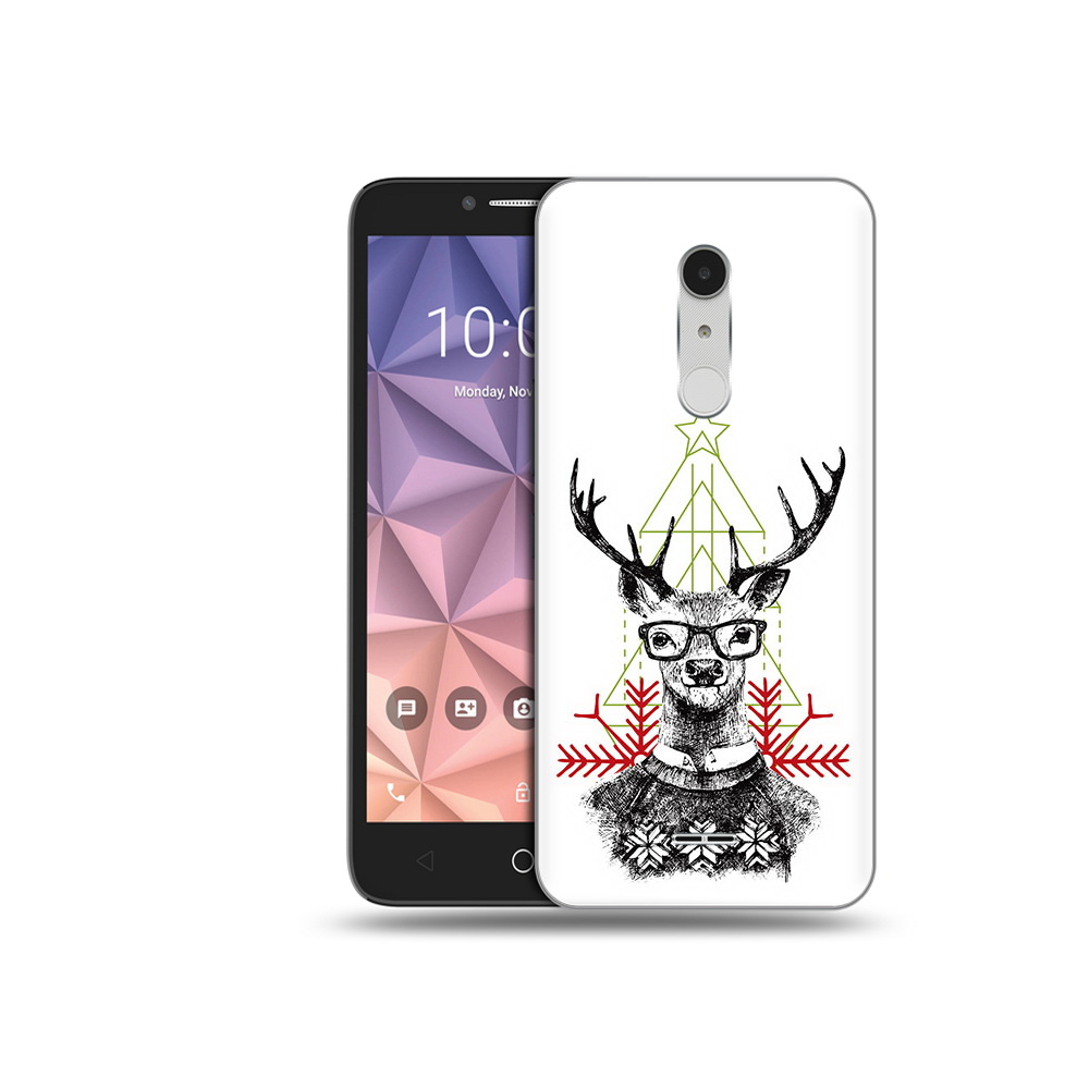 

Чехол MyPads Tocco для Alcatel A3 XL умный олень, Прозрачный, Tocco