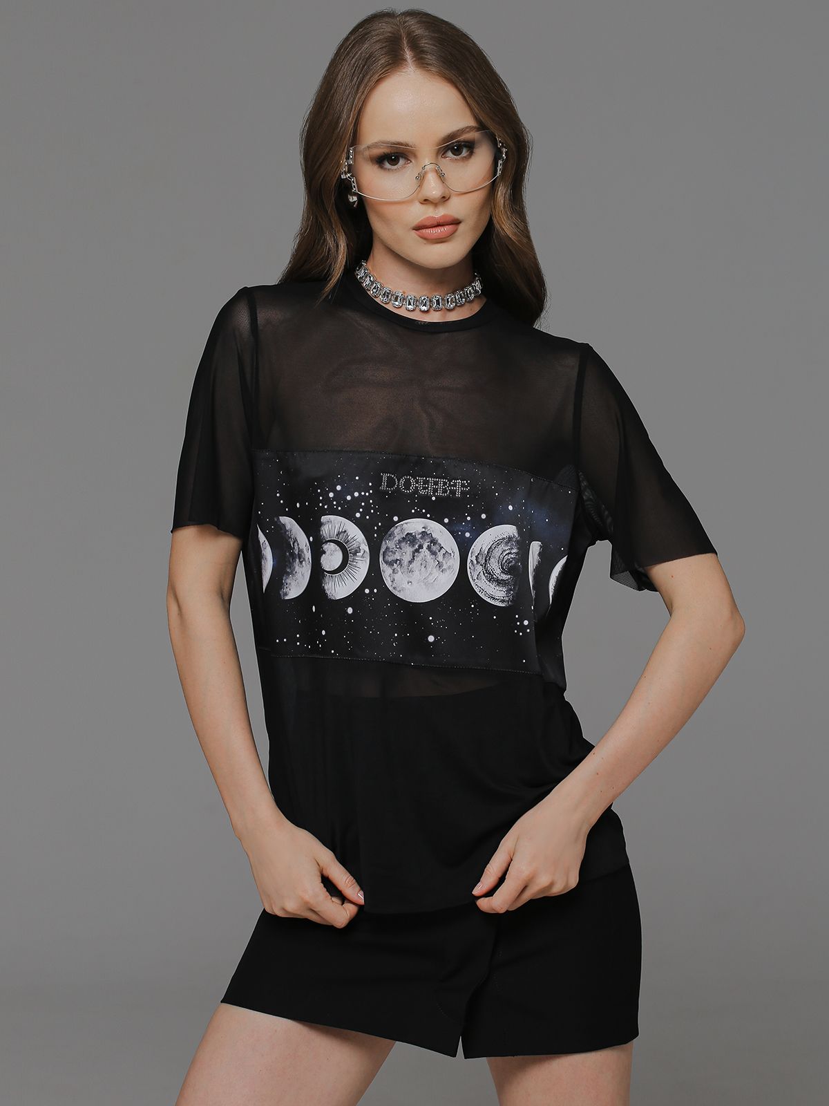 

Футболка женская SAHAR Art lab 458.5 черная 48 RU, Черный, 458.5