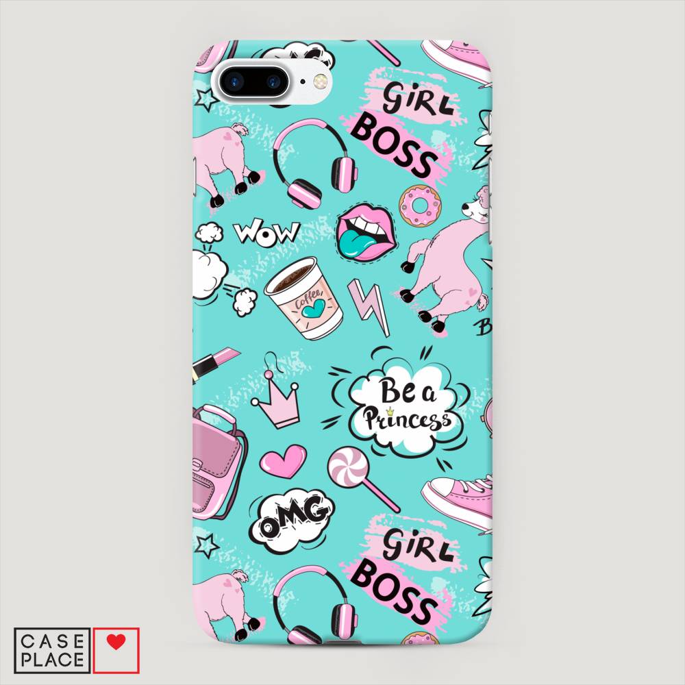 

Пластиковый чехол "Стильная лама" на Apple iPhone 8 Plus, 10920-1