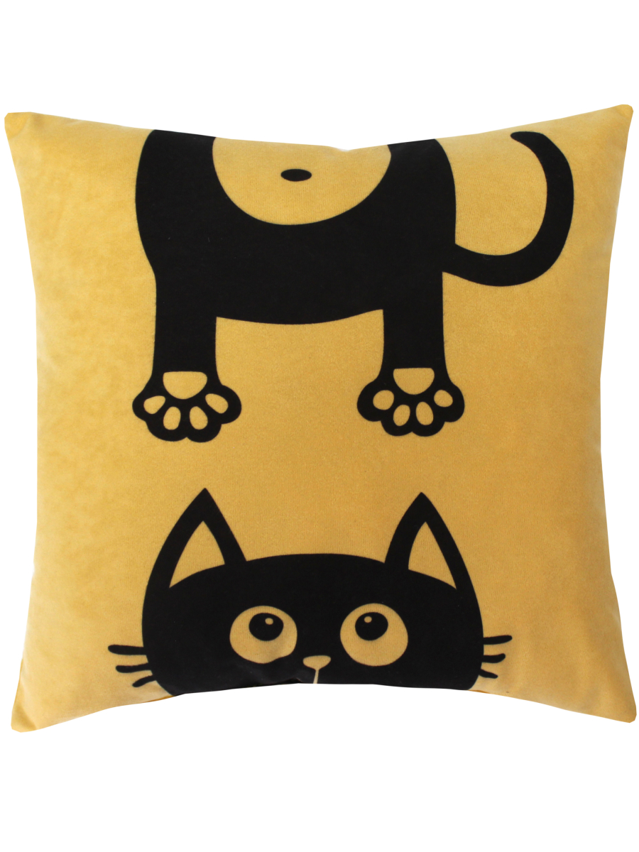 

Подушка декоративная МАТЕХ MEOW LINE 35*35*15. Цвет горчичный арт. 37-781, MEOW