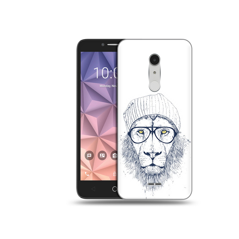 

Чехол MyPads Tocco для Alcatel A3 XL хиппи лев, Прозрачный, Tocco