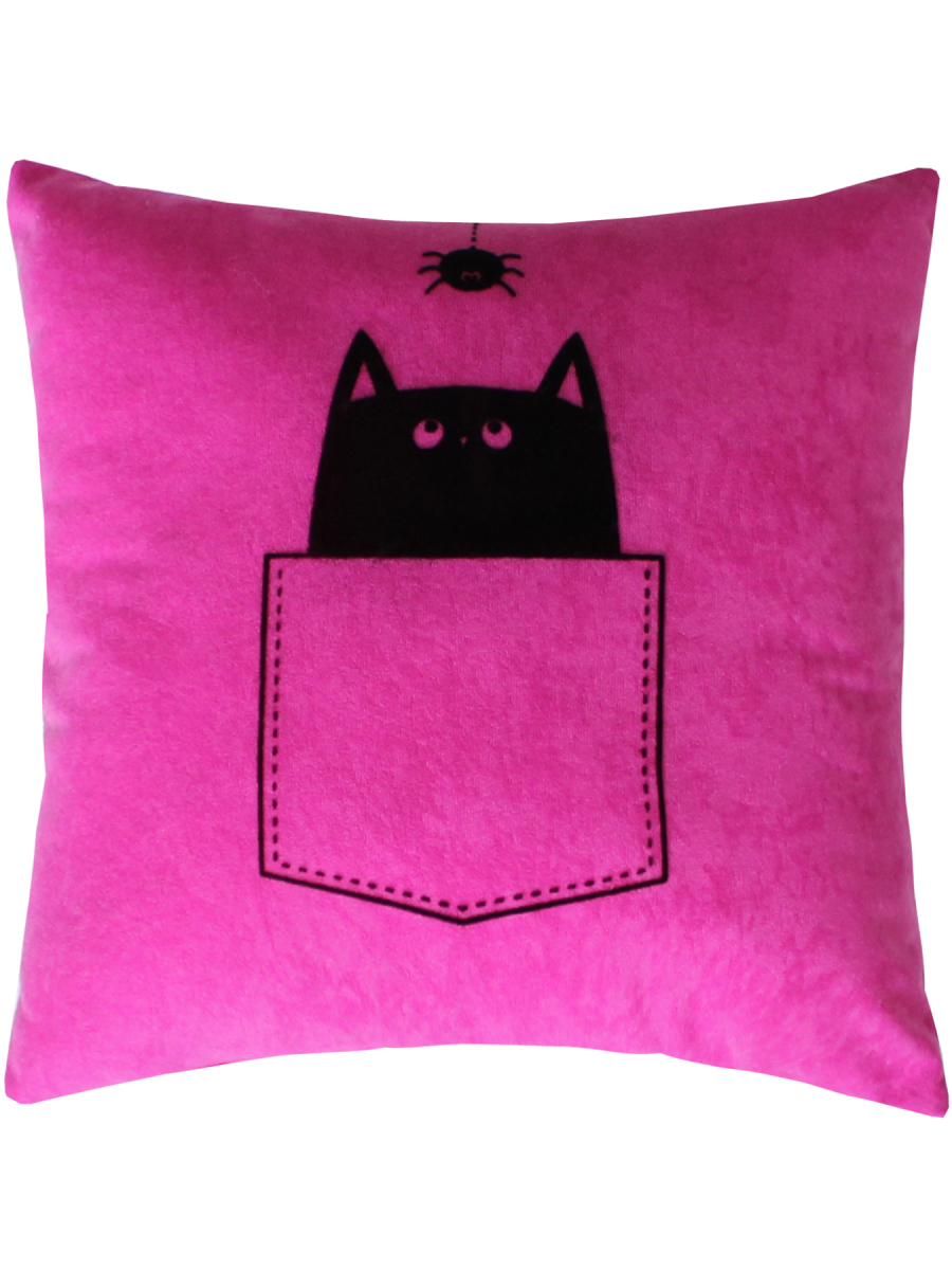 

Подушка декоративная МАТЕХ MEOW LINE. SPIDER 35*35*15. Цвет фуксия черничный арт. 37-910, MEOW