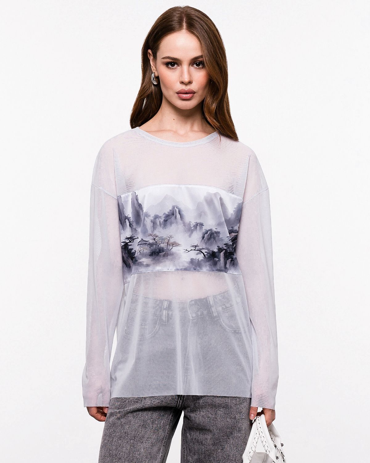 

Лонгслив женский SAHAR Art lab O457.1.1 белый 46-48 RU, O457.1.1