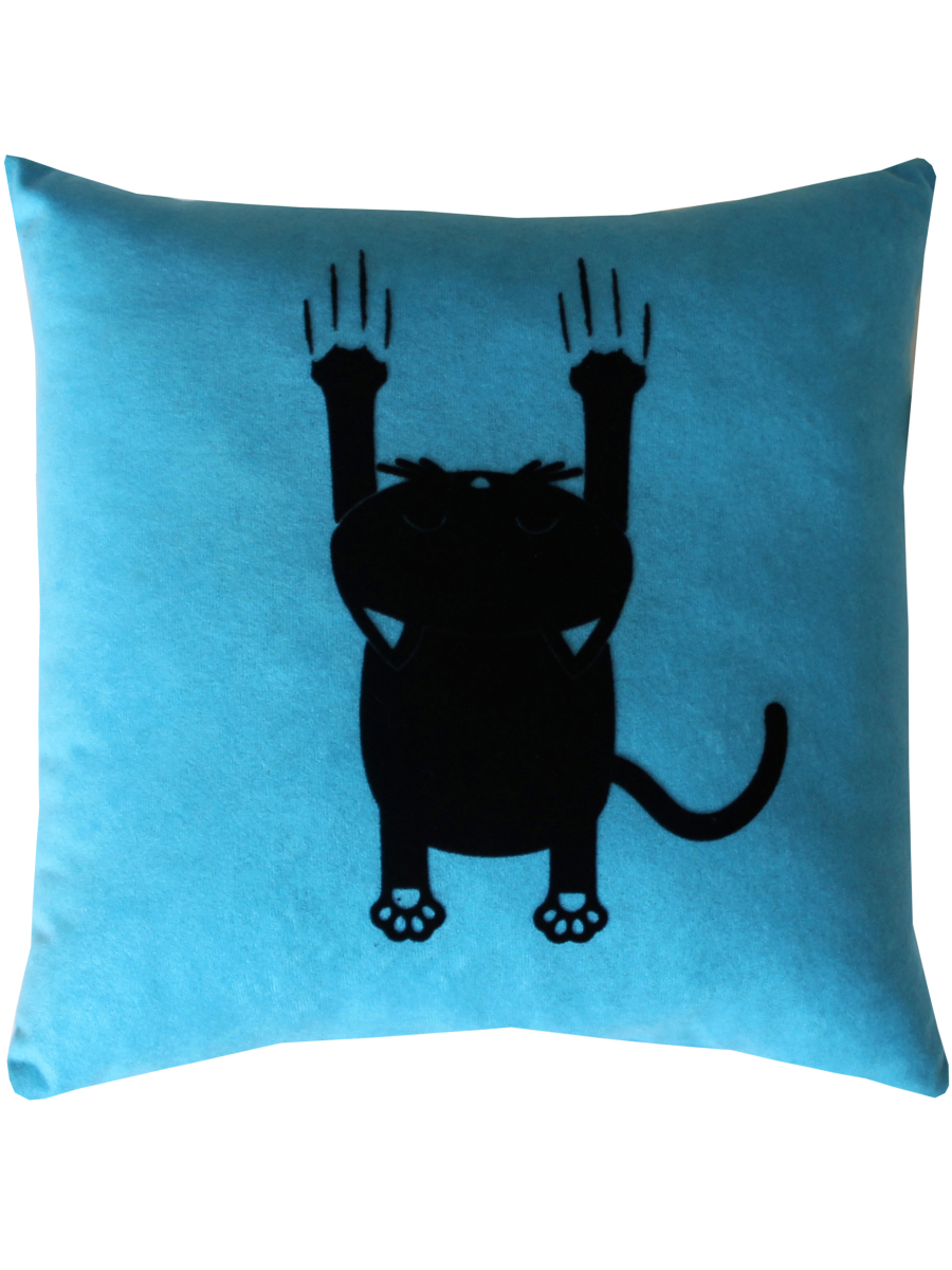 

Подушка декоративная МАТЕХ MEOW LINE CLAWS 35*35*15 Цвет голубой иссиня-черный арт. 37-958, MEOW