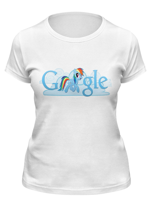 Футболка женская Printio Rainbow dash mlp белая 2XL