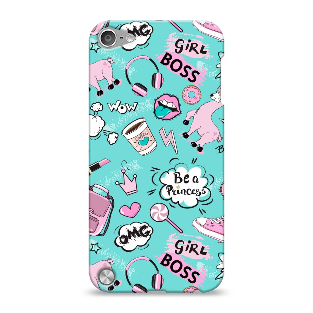 

Пластиковый чехол "Стильная лама" на Apple iPod Touch, 11120-1