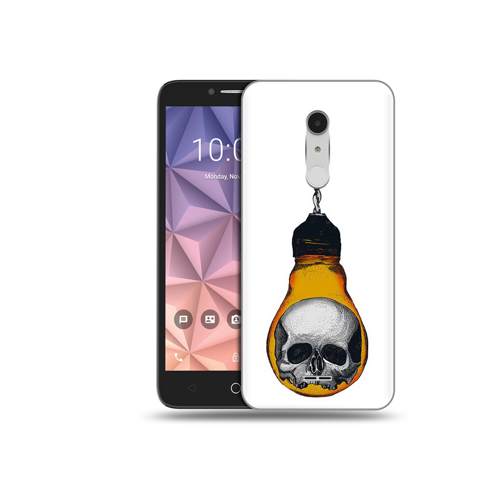 

Чехол MyPads Tocco для Alcatel A3 XL череп в лампочке, Прозрачный, Tocco
