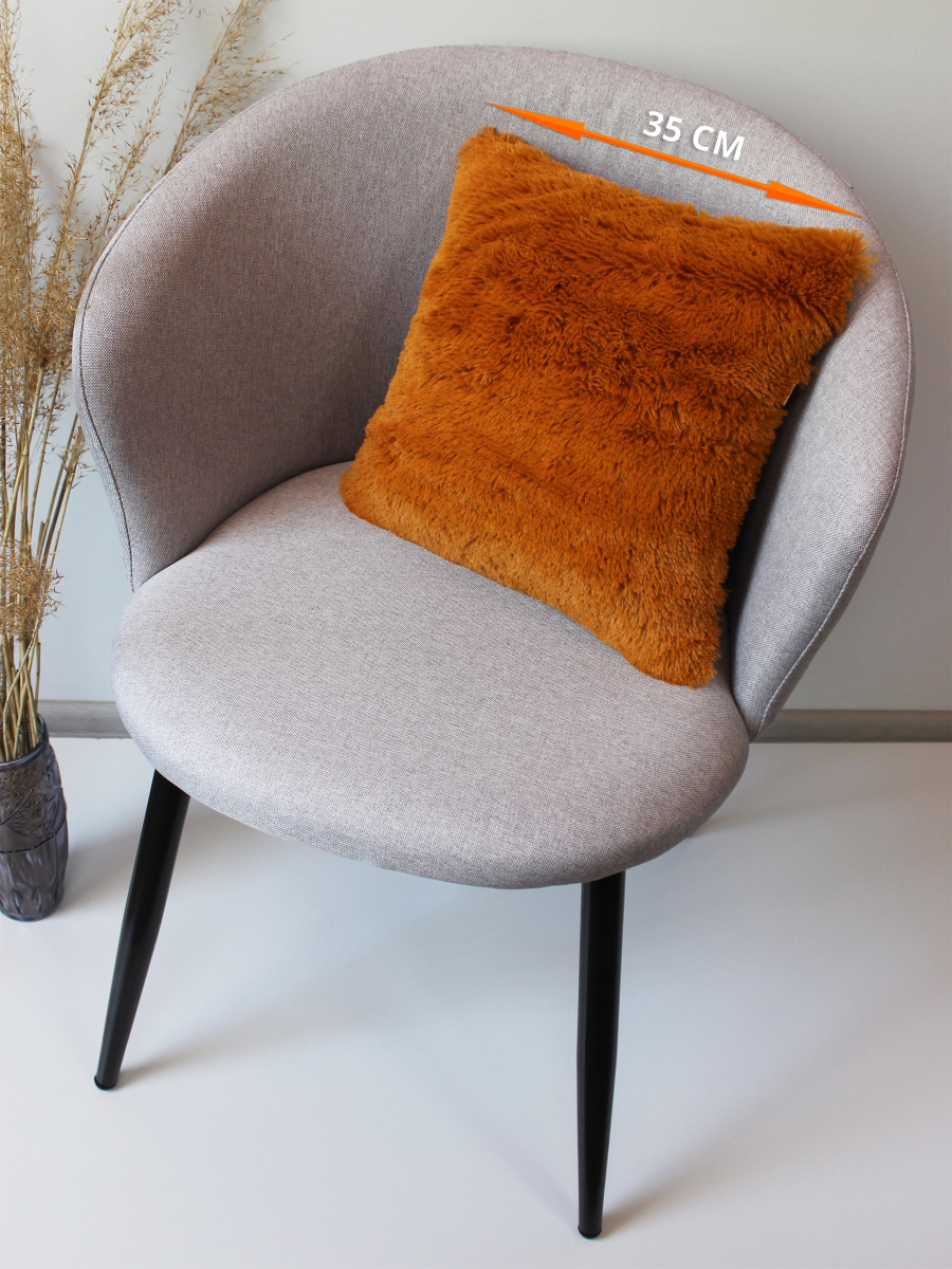 

Подушка декоративная МАТЕХ PLUSH LINE 35*35*15. Цвет коричневый арт. 50-216, PLUSH