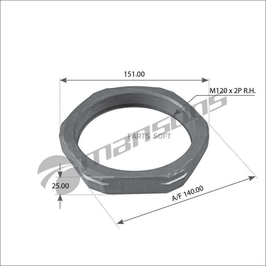 

Гайка оси SKRS 9042 прав. резьба (SAF 1011007000)