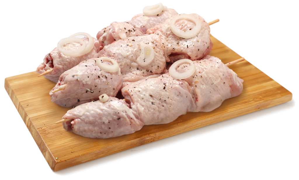 

Шашлык куриный МясновЪ с соусом песто охлажденный