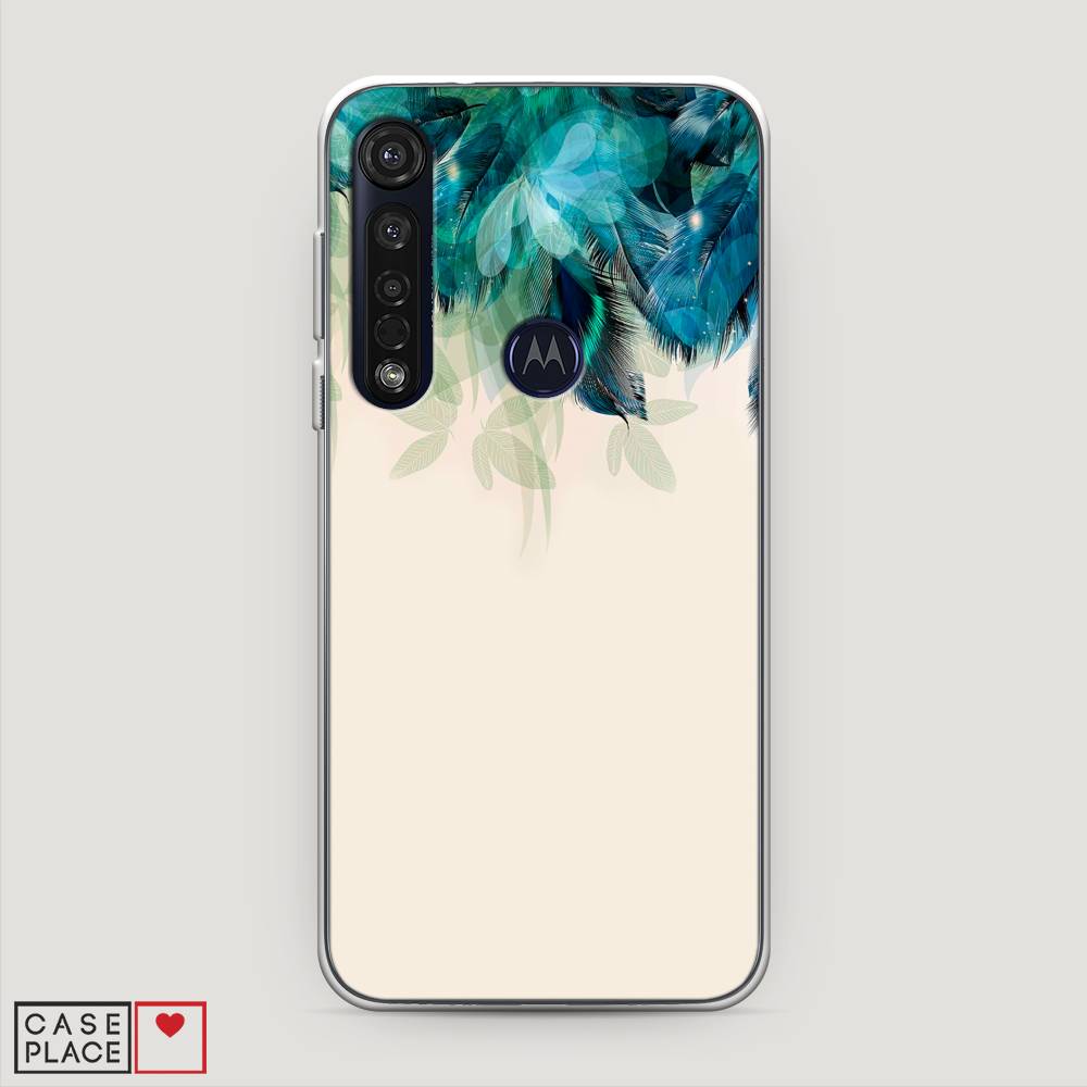 

Чехол Awog на Motorola Moto G8 Plus / Моторола Мото G8 Plus "Перья голубого цвета", Разноцветный, 241450-2