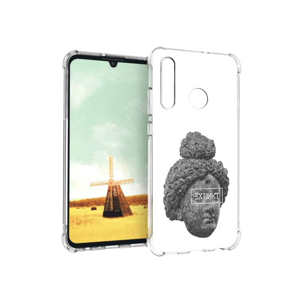 

Чехол MyPads Tocco для Huawei P Smart+ каменное лицо девушки, Прозрачный, Tocco