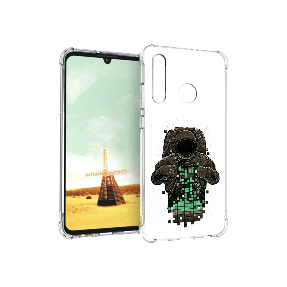 

Чехол MyPads Tocco для Huawei P Smart+ космонавт с пикселями, Прозрачный, Tocco