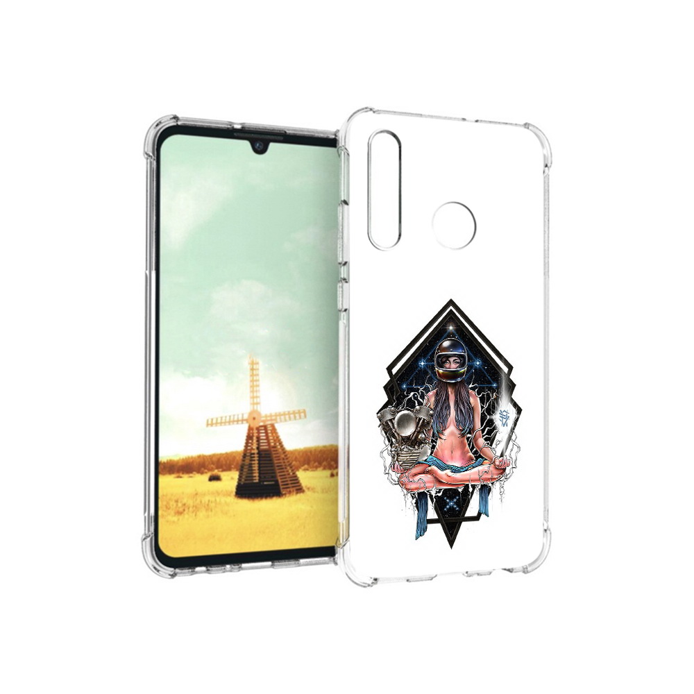 

Чехол MyPads Tocco для Huawei P Smart+ красивая девушка в шлеме, Прозрачный, Tocco