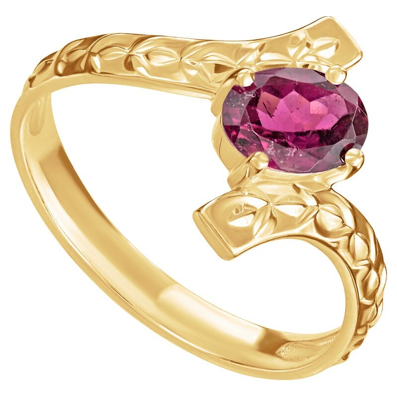 

Кольцо из серебра с натуральным турмалином LAZURIT-ONLINE 8372YG р.20,5, 8372YG