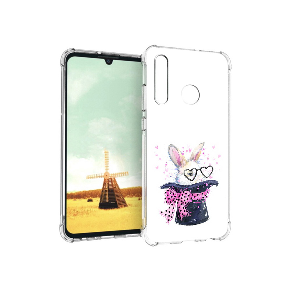 Чехол MyPads Tocco для Huawei P Smart+ кролик в шляпе