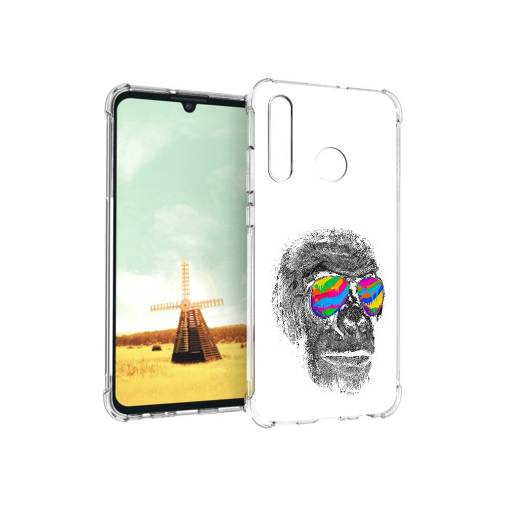

Чехол MyPads Tocco для Huawei P Smart+ крутая обезьяна в очках, Прозрачный, Tocco