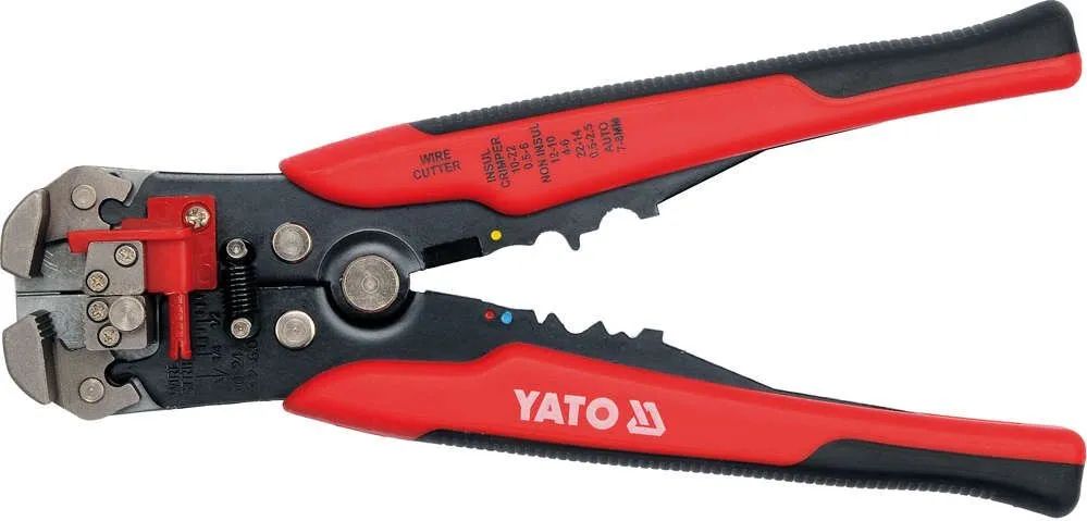 YATO Клещи для обжима и зачистки проводов, 205 мм 1шт пассатижи для обжима и зачистки проводов yato