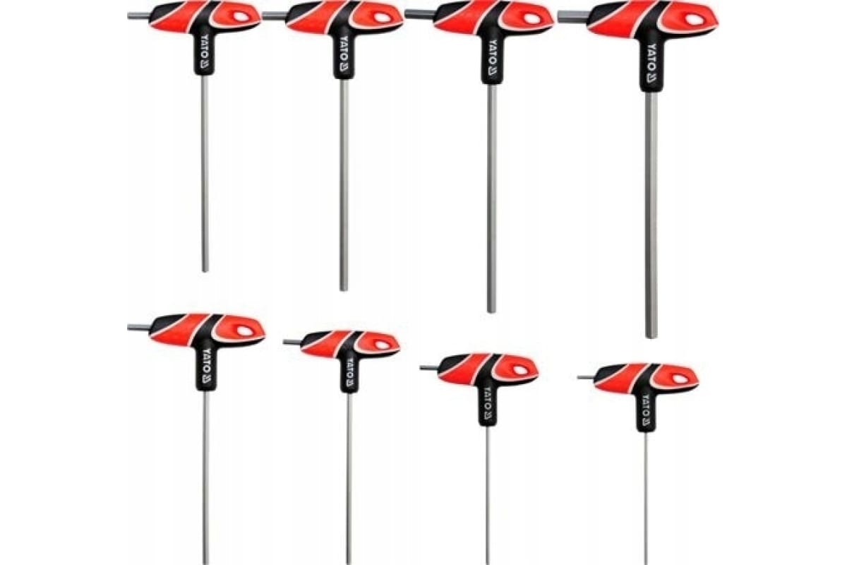 YATO Набор ключей Г-образных Hex 2,5-10 100-200мм 1шт