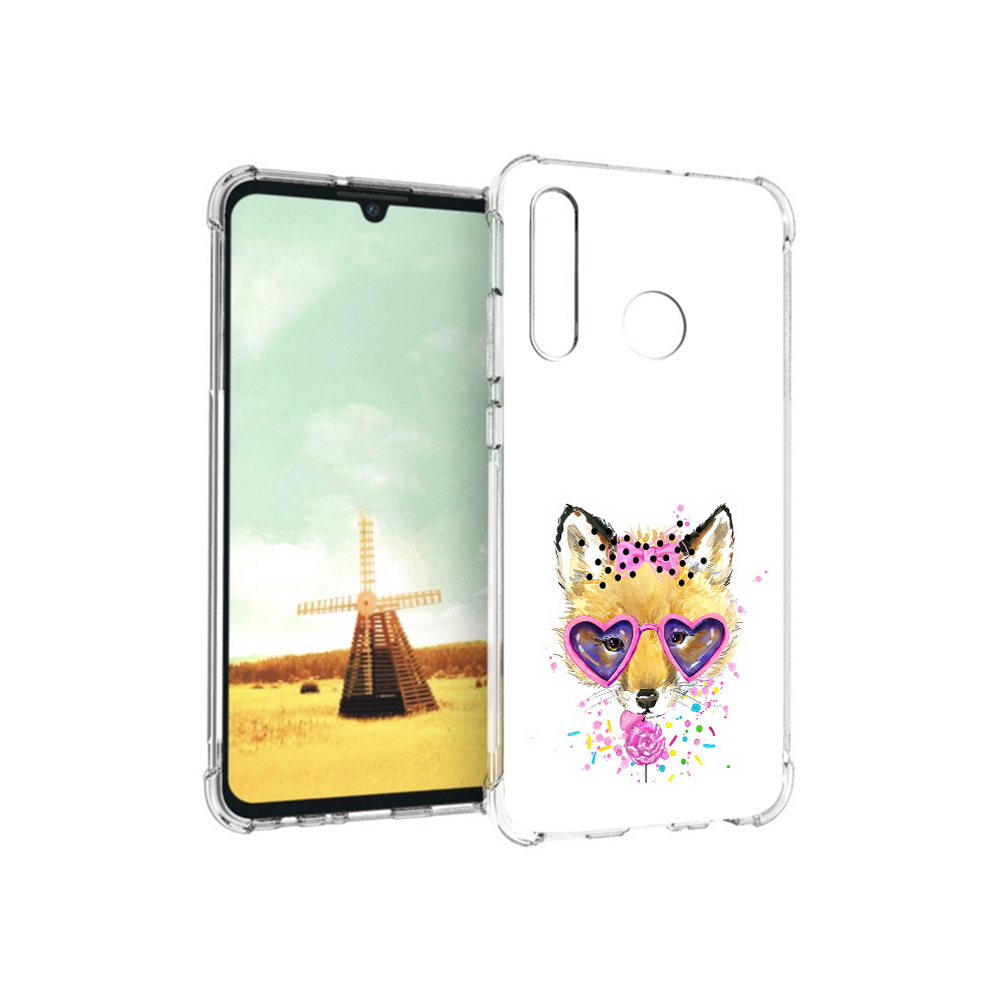 

Чехол MyPads Tocco для Huawei P Smart+ лисенок с бантиком, Прозрачный, Tocco