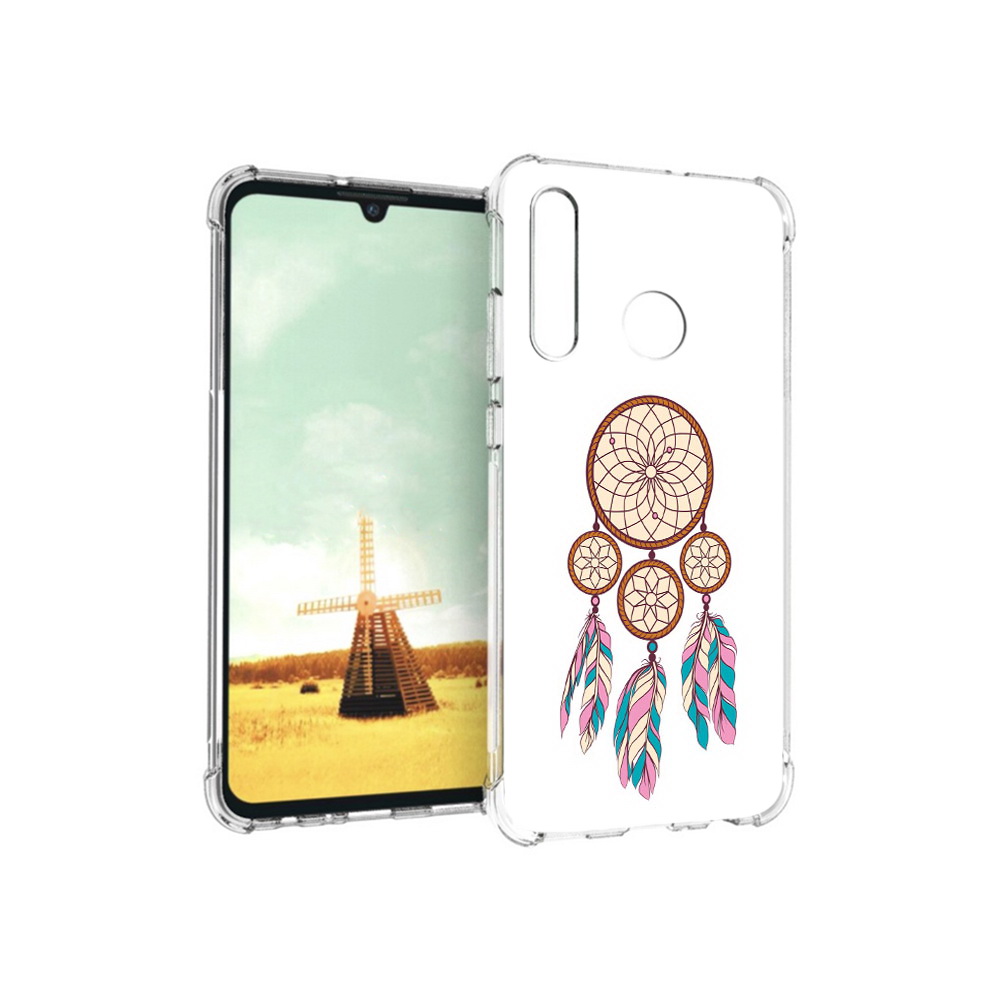 

Чехол MyPads Tocco для Huawei P Smart+ ловец снов бежевый, Прозрачный, Tocco